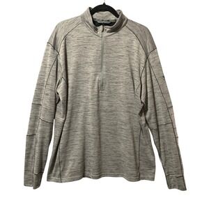 Kuhl Mens XXL Gray Heathered Quarter Zip Pullover Sweater Space Dye RN 108846